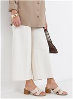 JD WILLIAMS Woven Mule Block Heel Wide Fit 5