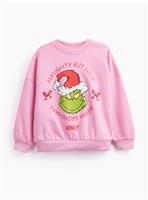 Pink Dr Seuss The Grinch Christmas Sweatshirt 12 years