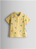JOJO MAMAN B&Eacute;B&Eacute; Dino Embroidered Polo Shirt 3-4 Years