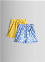 JOJO MAMAN B&Eacute;B&Eacute; 2 Pack Daisy Ruffle Shorts 6-7 Years