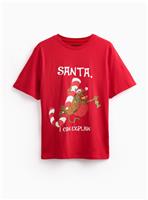 Red Scooby-Doo Santa Graphic T-Shirt XXL