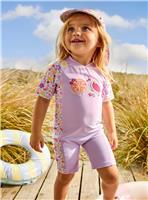 JOJO MAMAN B&Eacute;B&Eacute; Neon Fruit Applique All in One Sun Protection Suit 0-6 Months