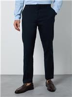 BURTON Navy Linen Slim Fit Suit Trousers 32R
