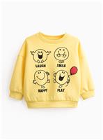 Yellow Mr Men Laugh, Play, Smile Crewneck Sweater 5-6 years