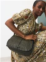 Tu x Morris & Co. Khaki Embossed Saddle Bag One Size