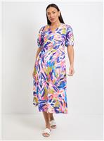 WALLIS Abstract Ruched Midi Dress 10