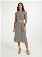 WALLIS Stripe Belted Midi Dress 14