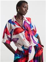 JD WILLIAMS Printed Tie Front Shirt 28