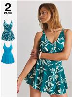 JD WILLIAMS 2 Pack Value Ruffle Swimdresses 16