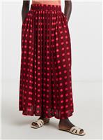 JD WILLIAMS Printed Crinkle Maxi Skirt 32