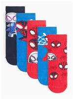Marvel Spidey Ankle Socks 5 Pack 4-6.5