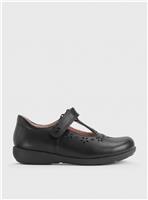 START-RITE Charlotte Black Leather School Shoes 9 Infant