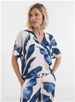 JD WILLIAMS Palm Print V Neck Tunic Top 14