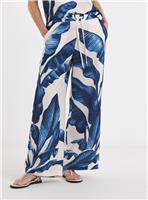 JD WILLIAMS Blue Print Wide Leg Trouser Co-Ord 12