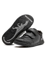 TOEZONE Caleb Boys Rubber Rip Tape Black Dinosaur School Shoes 9 Infant