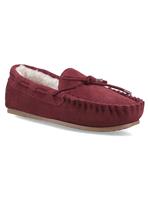 HUSH PUPPIES Allie Suede Moccasin Slippers Red 7