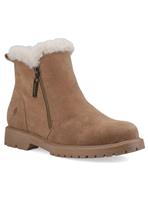 HUSH PUPPIES Water Resistant Suede Hollis Zip Boots Tan 4