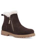HUSH PUPPIES Hollis Suede Water Resistant Zip Boots Brown 8