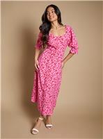 DOROTHY PERKINS Petite Animal Button Through Midaxi Dress 14