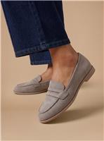 DOROTHY PERKINS Taupe Faux Suede Lara Penny Loafers 5
