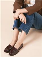 DOROTHY PERKINS Burgundy Patent Lara Penny Loafers 6