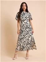 DOROTHY PERKINS Neutral Petite Angel Sleeve Midaxi Dress 16