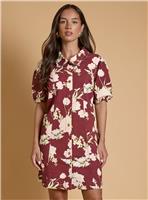 OASIS Printed Denim Puff Sleeve Dress 16