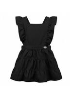 LELLI KELLY Bryony Tiered Pinafore Dress Black With Adjustable Ruffle Straps 7-8 years