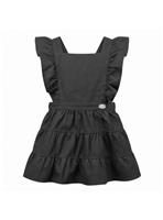 LELLI KELLY Bryony Tiered Pinafore Dress Grey With Adjustable Ruffle Straps 5-6 years