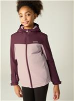 REGATTA Beamz Unisex Waterproof Jacket With Sleeve Torch Lilac 5-6 Years