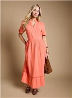 DOROTHY PERKINS Collar Detail Short Sleeve Maxi Dress 18