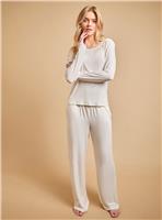 OASIS Drawstring Waist Long Sleeve Nightwear Set L