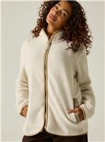 REGATTA Womens Frankie Borg Full Zip Fleece Cream 8