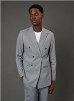 BURTON Grey Pinstripe Double Breasted Blazer 42R