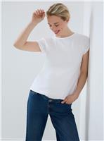 JOJO MAMAN BB 2 Pack Boyfriend Maternity Cotton T-Shirt Black & White L