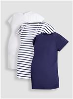 JOJO MAMAN BB 3 Pack Boyfriend Maternity Cotton T-Shirt M