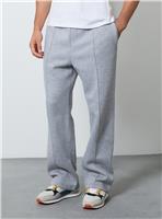 BURTON Grey Marl Pintuck Straight Leg Joggers S