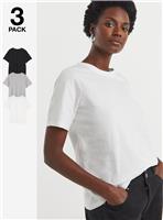JD WILLIAMS 3 Pack Crew Neck Tops 24