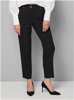 WALLIS Black Smart Tapered Leg Trousers 16