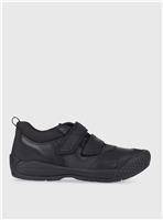 START-RITE Strike Black Leather Boys Rip Tape School Shoes 7.5 Infant