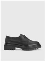 START-RITE Barcelona Black Leather Girls Lace Up Angry Angels School Shoes 6.5