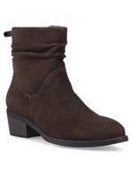 HUSH PUPPIES Water Resistant Ruched Iris Ankle Boots Brown 7