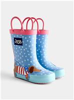 JOJO MAMAN BB Dachshund Wellies Mid Blue 9 Infant