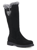 HUSH PUPPIES Water Resistant Suede Honor Long Boots Black 4