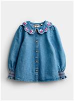 JOJO MAMAN BB Embroidered Shirt Denim Blue 3-4 Years