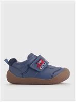 START-RITE Harvest Denim Blue Leather First Walking Shoe 7 Infant