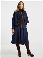 JD WILLIAMS Sponge Rib Zip Through Cardigan With Wool Brown 32-34
