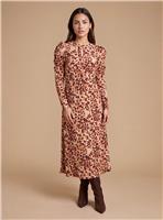 DOROTHY PERKINS Petite Animal Keyhole Jersey Midi Dress 16
