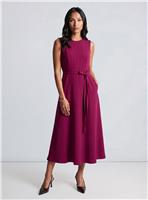 PRINCIPLES Signature Crepe Draped Bodice Fit and Flare Midi Dress 12