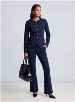 PRINCIPLES Compact Jersey Collarless Button Down Blazer 18